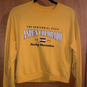Pacsun mustard yellow graphic sweatshirt🤍